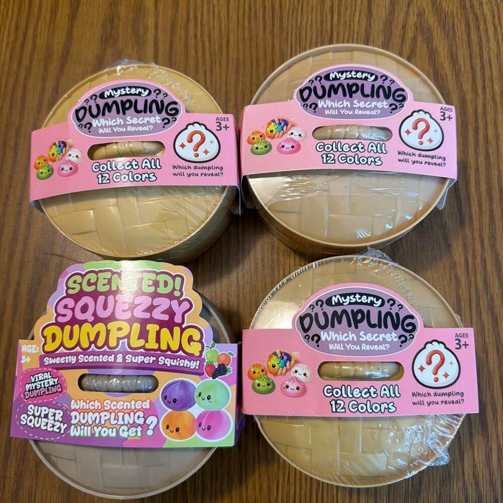 Viral mystery dumpling squishy toy Bundle of 4